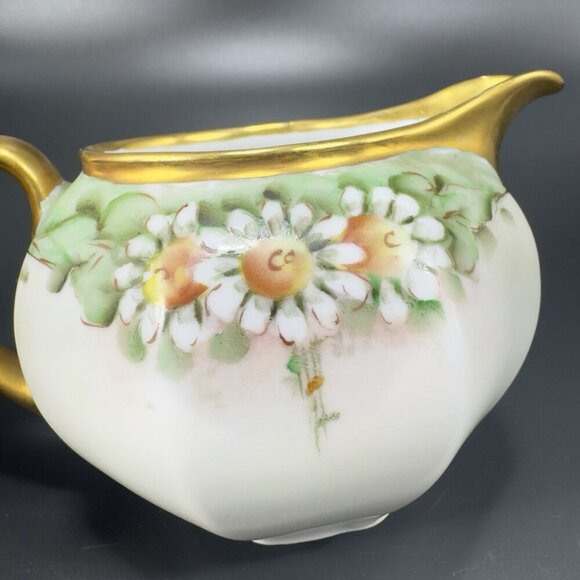 Vintage 1920s Z S & C Bavaria Fine Porcelain Small Pitcher Creamer Hand Painted - Picture 8 of 12